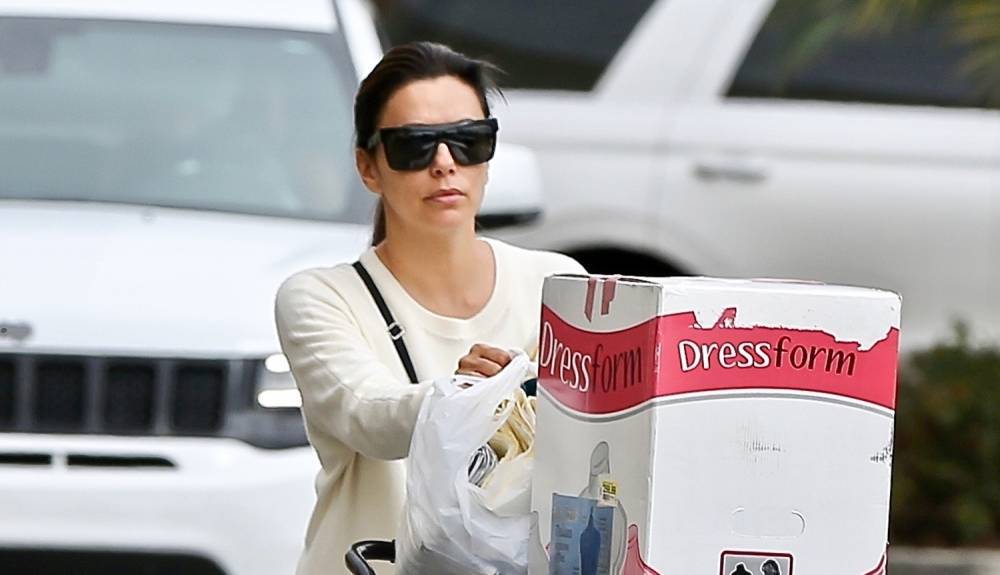 Eva Longoria Stocks Up on Craft Supplies During Afternoon Outing - www.justjared.com - county Sherman