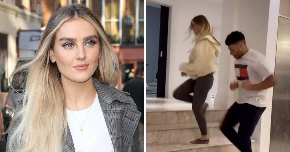 Perrie Edwards dances with Alex Oxlade-Chamberlain as they self-isolate amid coronavirus breakout - www.ok.co.uk