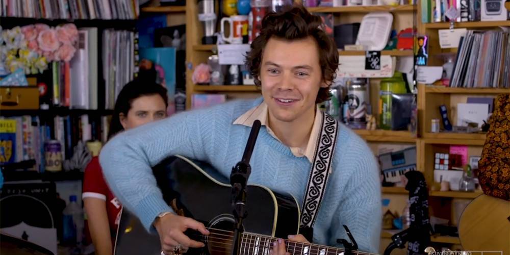 Harry Styles Jokes That 'Adore You' Is About a Fish During NPR's Tiny Desk Concert - www.justjared.com