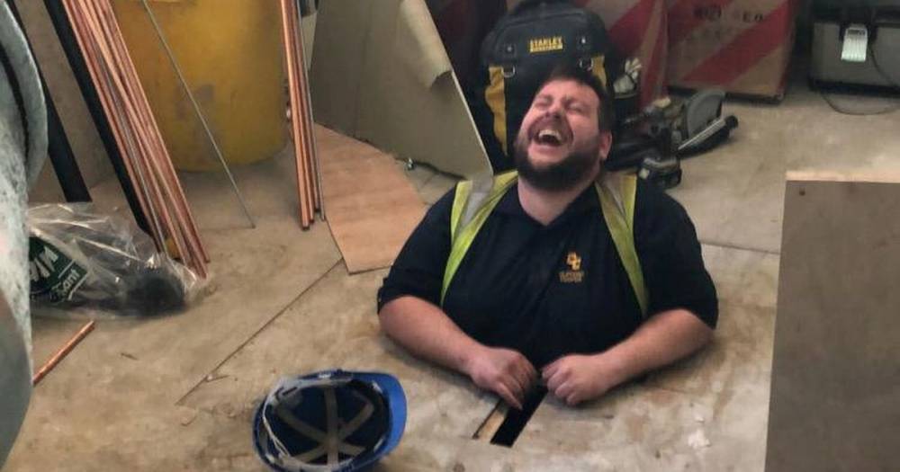 Dad sheds nine stone after he got stuck between floorboards at work - www.dailyrecord.co.uk - city Halifax