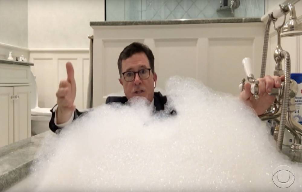 Stephen Colbert Performs Social Distancing Monologue From ‘Ultra-Secure’ Bathtub - etcanada.com