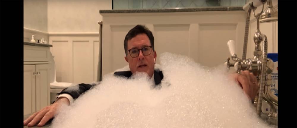 Stephen Colbert Films Surprise ‘Late Show’ Monologue From Bathtub; Trevor Noah Goes Italian In Response To Coronavirus Crisis - deadline.com - Italy