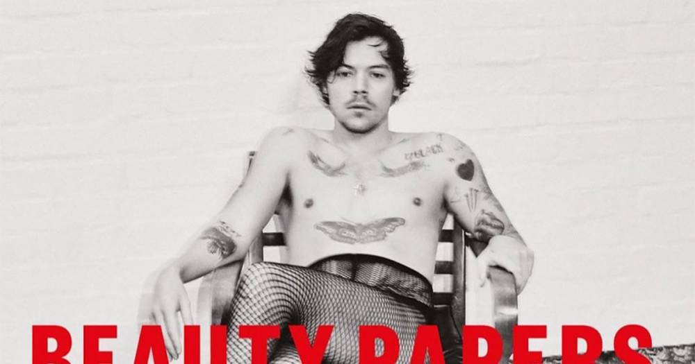 Harry Styles Sends Pulses Racing in Fishnet Tights on the Cover of ‘Beauty Papers’ Magazine: Pics - www.usmagazine.com - Britain