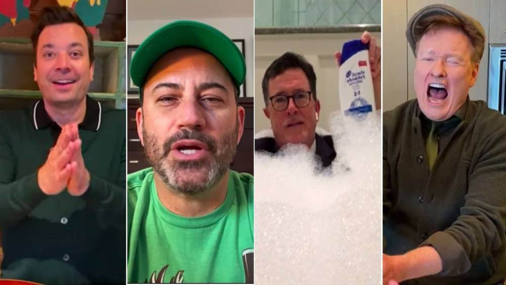 Jimmy Fallon, Jimmy Kimmel, and More Late Night Hosts Do Monologues From Their Home Quarantines - www.etonline.com