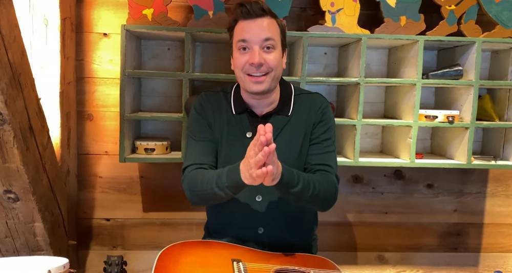 Jimmy Fallon Debuts St. Patrick's Day-Themed 'Tonight Show' from Home with His Family - Watch Here! - www.justjared.com