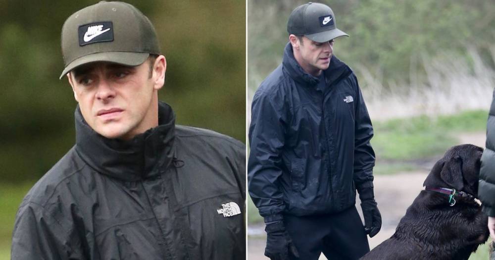 Ant McPartlin takes beloved dog Hurley for a walk with girlfriend Anne-Marie Corbett - www.ok.co.uk - Britain - London