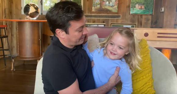 WATCH: Jimmy Fallon’s adorable daughters and wife help him shoot his at home edition of The Tonight Show - www.pinkvilla.com