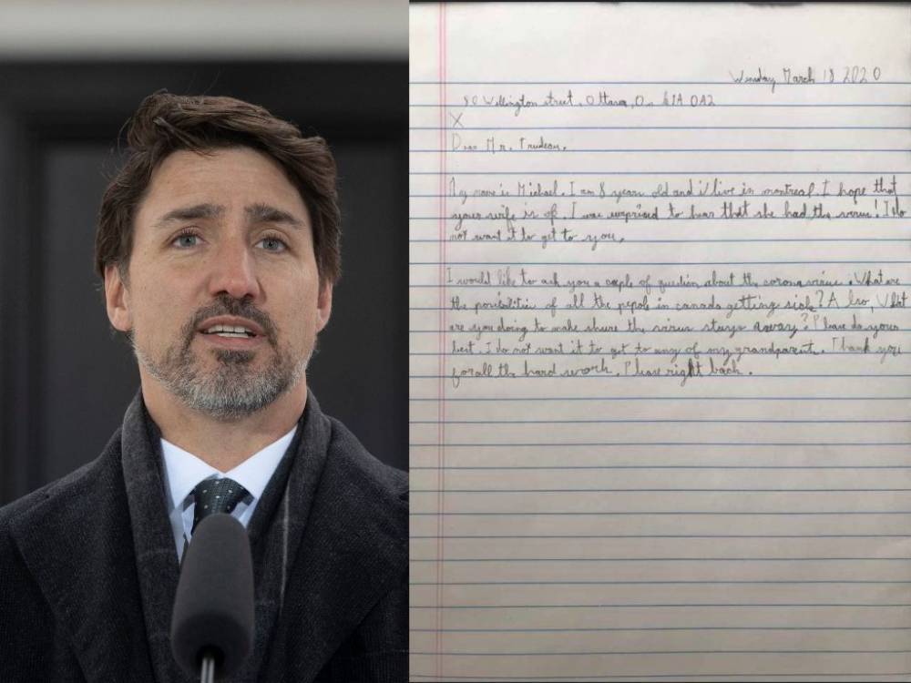 Justin Trudeau Responds To 8-Year-Old’s Coronavirus Letter: ‘We’re Working Super Hard’ - etcanada.com