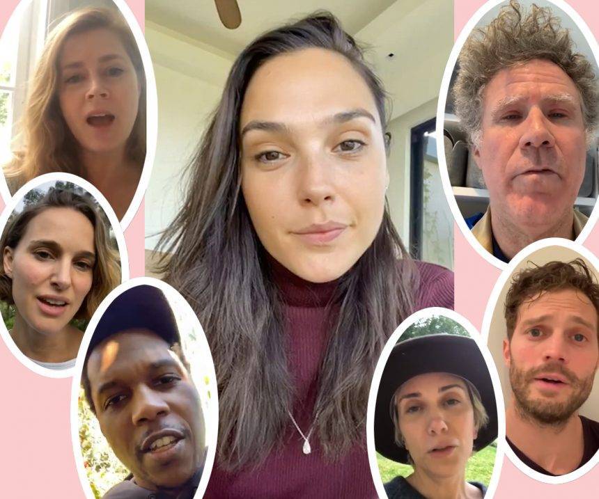 Gal Gadot Gathered Celebs To Sing From Quarantine — And People ROASTED The Hell Out Of It! - perezhilton.com