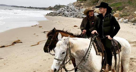 Priyanka Chopra & Nick Jonas don cowboy hats as they spend the weekend horseback riding by the sea; See PICS - www.pinkvilla.com