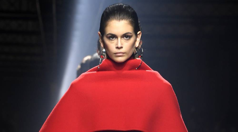 Kaia Gerber Looks Ravishing in Red Walking in Givenchy Fashion Show - www.justjared.com - France - city Milan