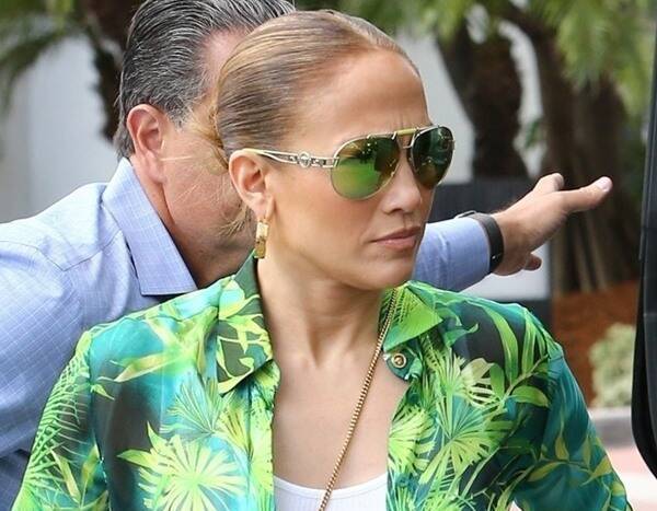 Jennifer Lopez Channels Her Iconic Versace Grammys Dress on the Miami Streets - www.eonline.com