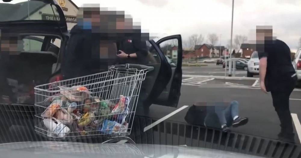 Supermarket staff tackle suspected shoplifter who walked out with trolley full of food - www.manchestereveningnews.co.uk - Iceland