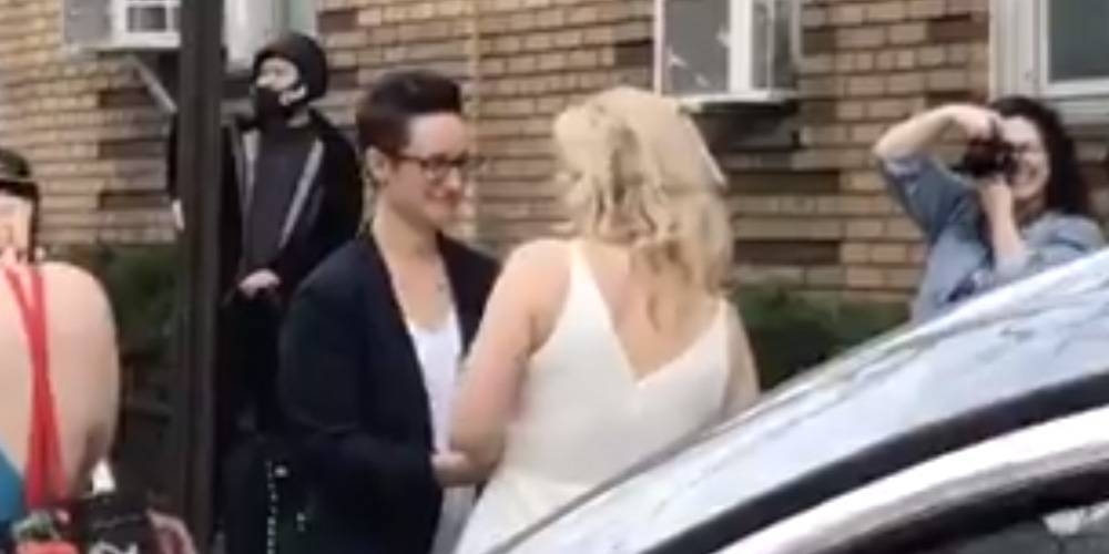 Couple Gets Married in NYC Streets While Officiant Hosts Ceremony From Apartment Window - www.justjared.com
