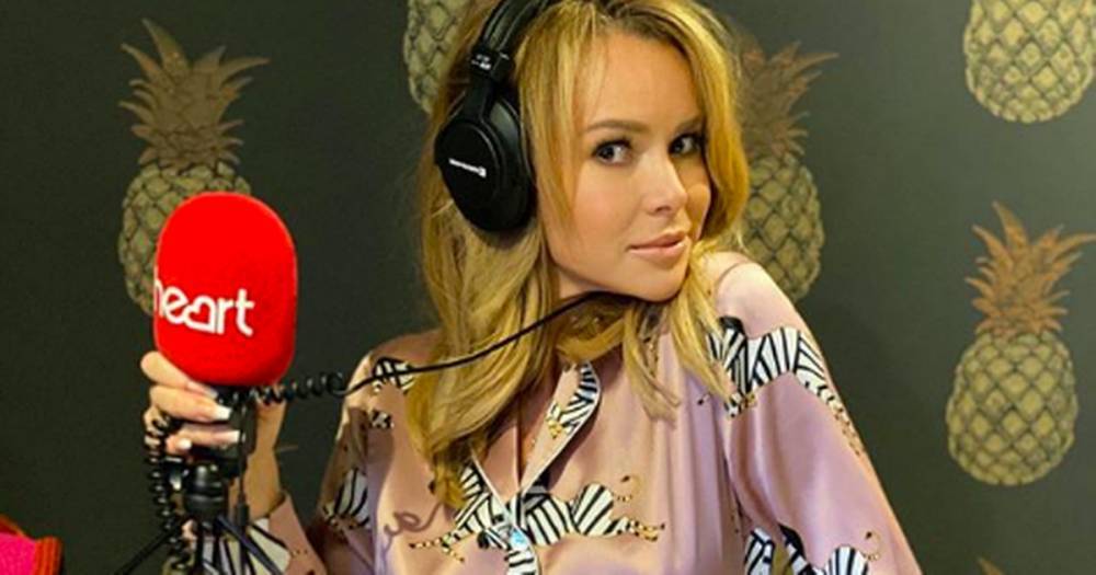 Amanda Holden sends fans wild as she presents Heart radio show in her silky nightwear - www.ok.co.uk