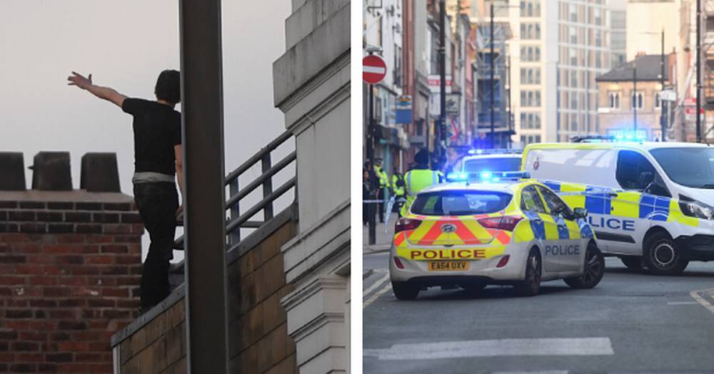 Wanted man who sparked huge police presence in city centre after scaling roof appears in court - www.manchestereveningnews.co.uk - Manchester