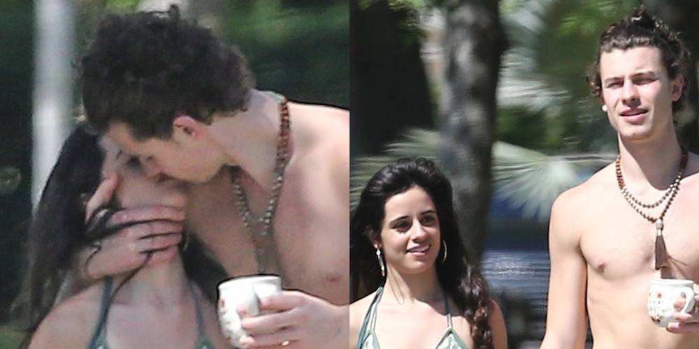 Shirtless Shawn Mendes Leans In for a Kiss with Camila Cabello! - www.justjared.com - Miami - Florida