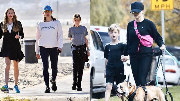 Jennifer Garner, Reese Witherspoon, More Exercise With Their Kids During Quarantine - hollywoodlife.com