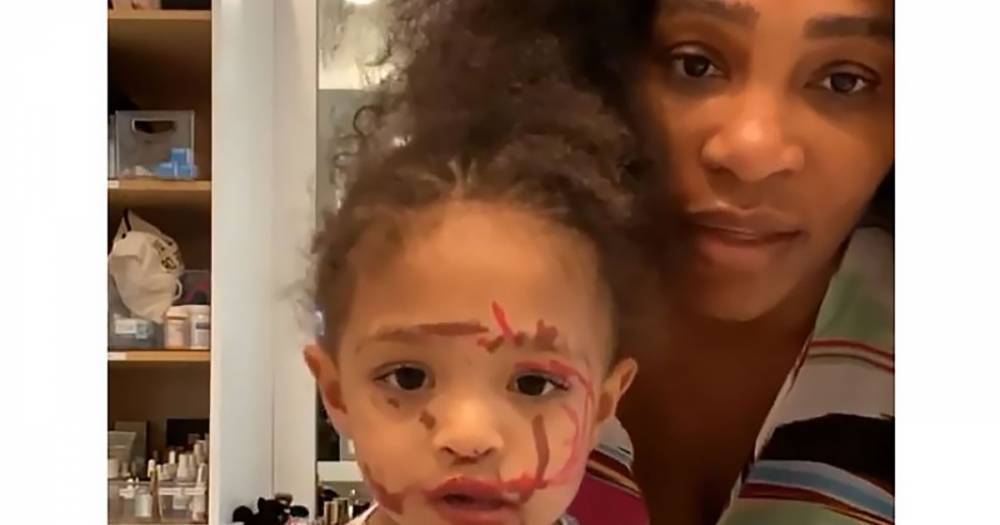 Serena Williams’ Reaction to Daughter Olympia Doing Her Own Makeup Is Priceless - www.usmagazine.com