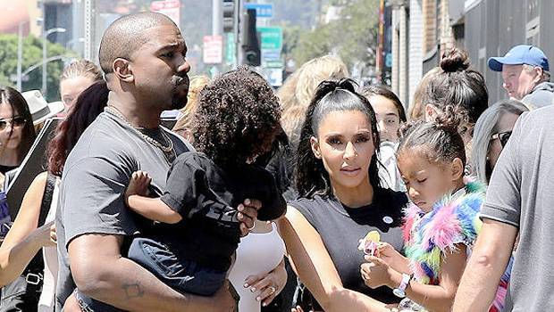 Kim Kardashian Kanye West Cuddle With All 4 Kids During Quarantine — See New Family Pic - hollywoodlife.com - Chicago