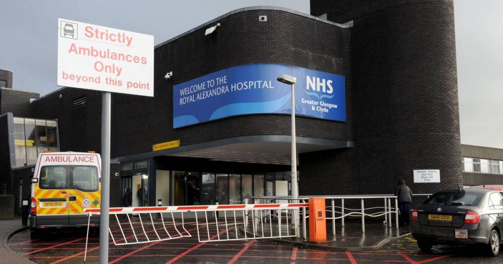 Visiting suspended at Royal Alexandra Hospital to protect staff and patients - www.dailyrecord.co.uk