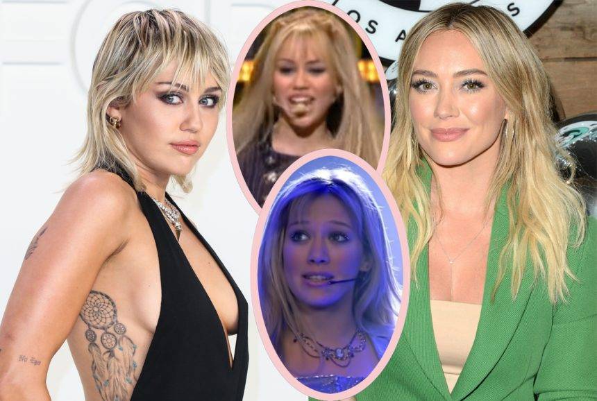 Yes, Hannah Montana Was Just Trying To Be Lizzie McGuire — Says Miley Cyrus To Hilary Duff! - perezhilton.com - Montana
