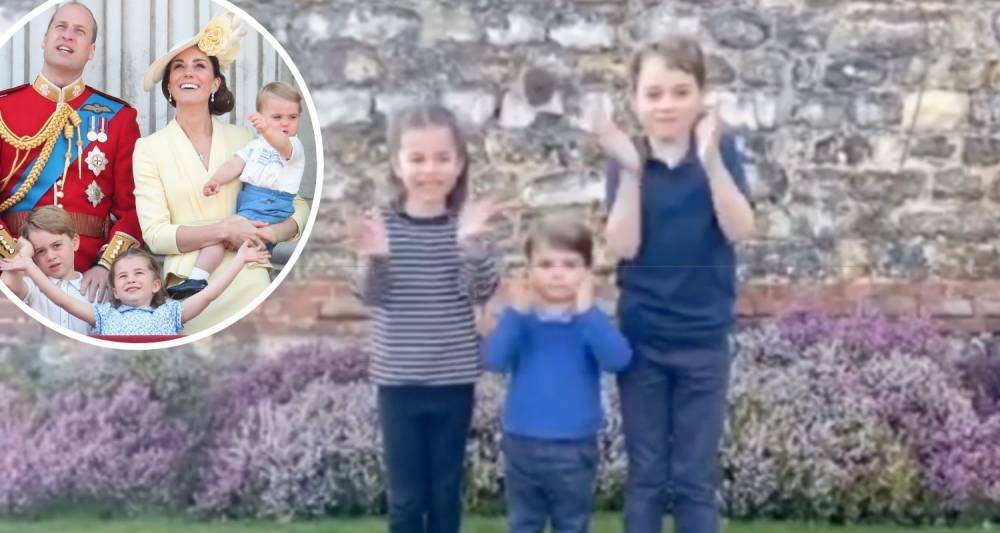 Prince George, Charlotte and Louis clap for medical heroes in sweet video - www.who.com.au - Britain - city Charlotte