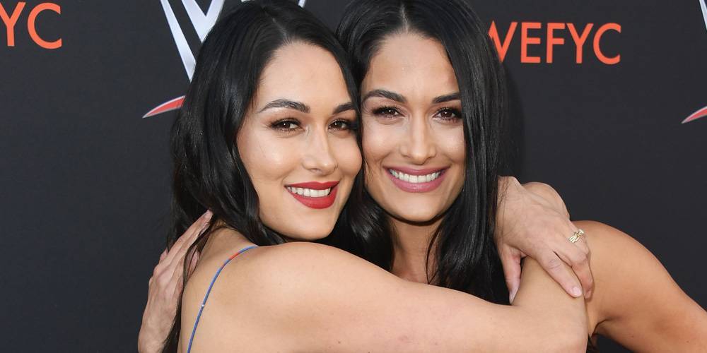 Nikki & Brie Bella Are Quarantining Together While Pregnant - Watch (Video) - www.justjared.com