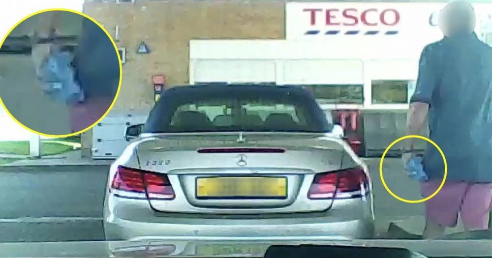 'I'm very sorry': Mercedes driver filmed taking all the rubber gloves from petrol pump apologises for being 'selfish and irresponsible' - www.manchestereveningnews.co.uk - Manchester