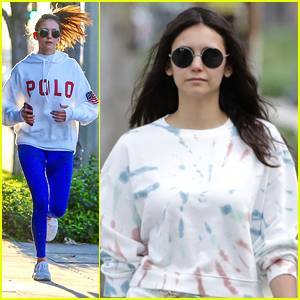 Nina Dobrev Wears Polo Hoodie While Out on a Late Night Run - www.justjared.com - USA