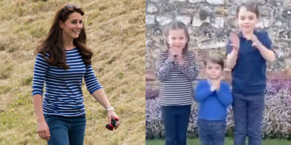 Prince Louis and Princess Charlotte Were Dressed Exactly Like Kate Middleton and Prince William in Clap for NHS Video - www.elle.com - Britain - Charlotte
