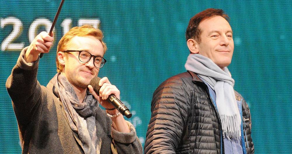 Malfoy Reunion! Tom Felton & Jason Isaacs Have a Video Chat During Lockdown - www.justjared.com