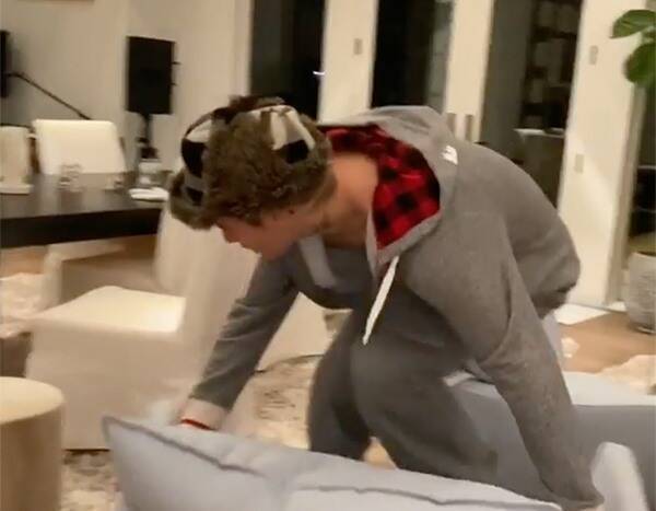 Justin Bieber Plays "The Floor Is Lava" as He and Hailey Bieber Practice Social Distancing at Home - www.eonline.com