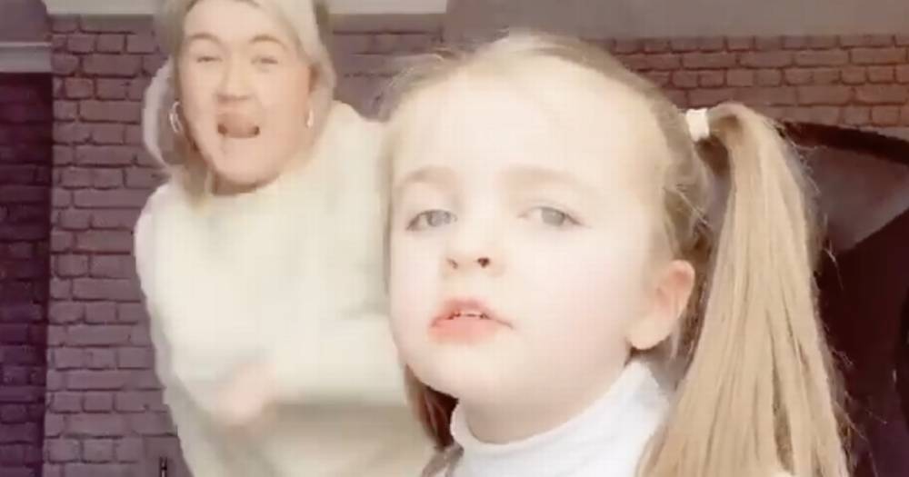 Scots TikTok mum accidentally goes viral after crashing five-year-old daughter's dance video - www.dailyrecord.co.uk - Scotland