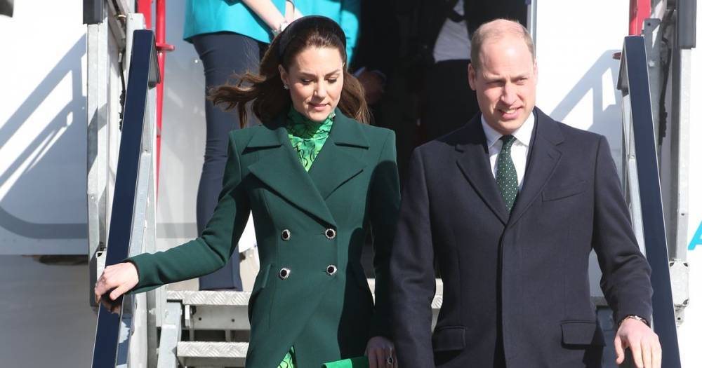 Kate Middleton stuns in green as she and Prince William land in Dublin to begin royal tour around Ireland - www.ok.co.uk - Ireland
