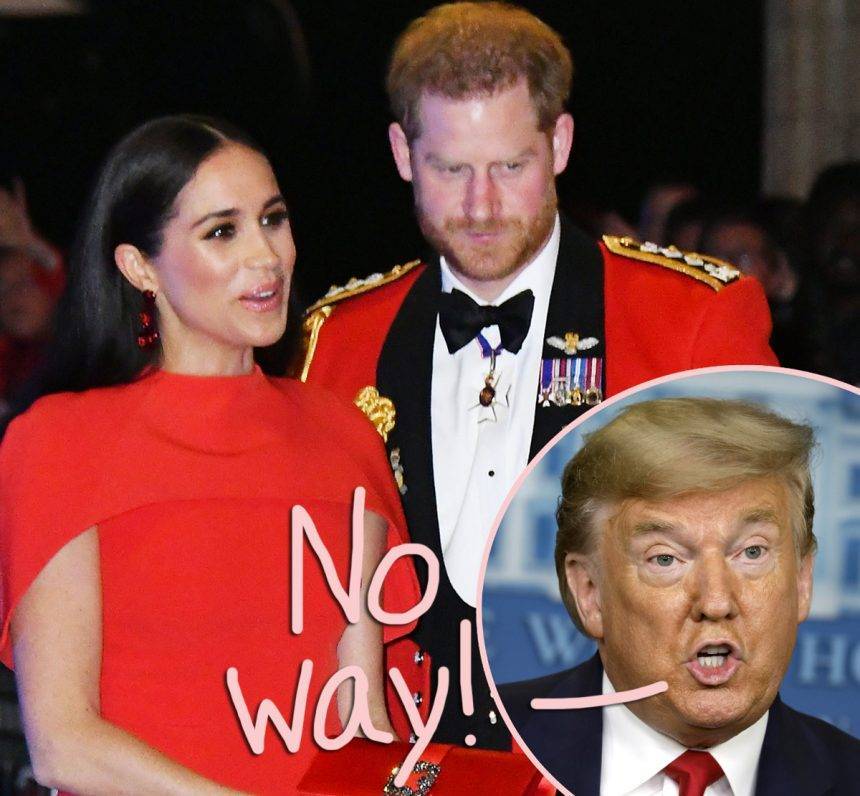 Donald Trump Says Prince Harry & Meghan Markle Must Pay For Their Own Security In Los Angeles - perezhilton.com - Los Angeles - Los Angeles - USA - Canada