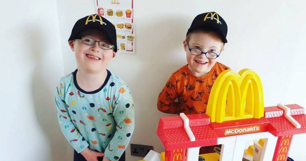 Scots mum creates McDonald's drive-thru as birthday treat for twin sons with Down's syndrome - www.dailyrecord.co.uk - Scotland