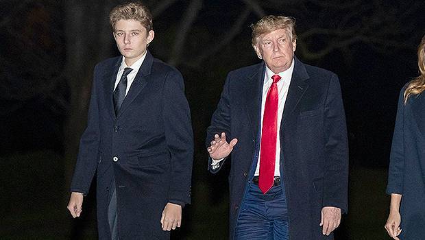 Donald Trump Reveals How Barron,14, Feels About Studying At White House After School Closed – Watch - hollywoodlife.com