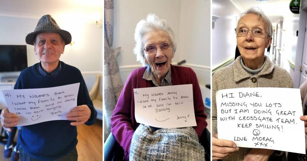 Kilmarnock care home residents on lockdown send heartwarming messages to family - www.dailyrecord.co.uk