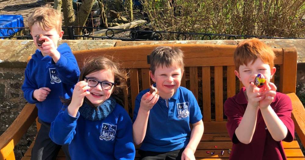 Borgue Primary pupils enjoy early Easter egg hunt ahead of school closure - www.dailyrecord.co.uk