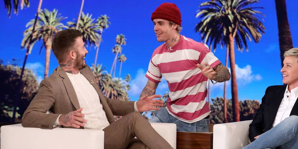 David Beckham Gets Scared by Justin Bieber on 'Ellen' - Watch! (Video) - www.justjared.com