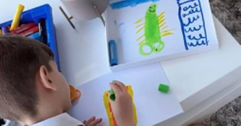 Stacey Solomon fans in stitches as she reveals son's drawing of 'caterpillar' - www.dailyrecord.co.uk