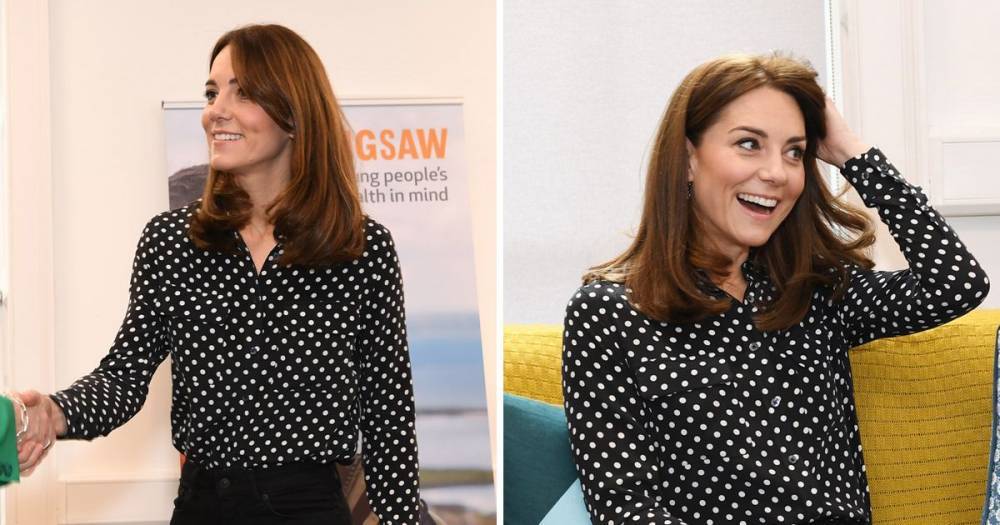 Kate Middleton stuns in polka-dot blouse and black jeans while showing off her cooking skills in Dublin - www.ok.co.uk - Ireland - Dublin - county Kildare