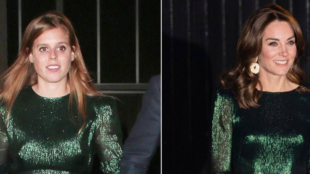 Kate Middleton And Princess Beatrice Look Identical In Shimmery Green Dresses - flipboard.com