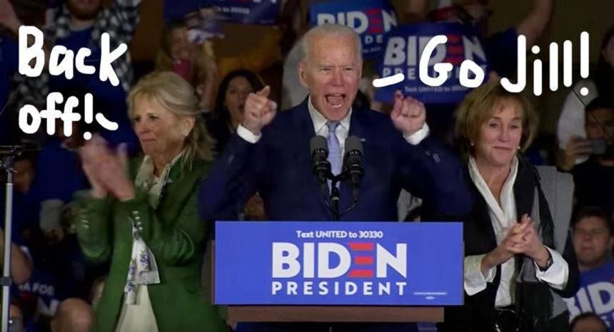 Jill Biden Emerges As The Real Super Tuesday Winner After Protecting Husband Joe Biden From Angry Protestors! - perezhilton.com