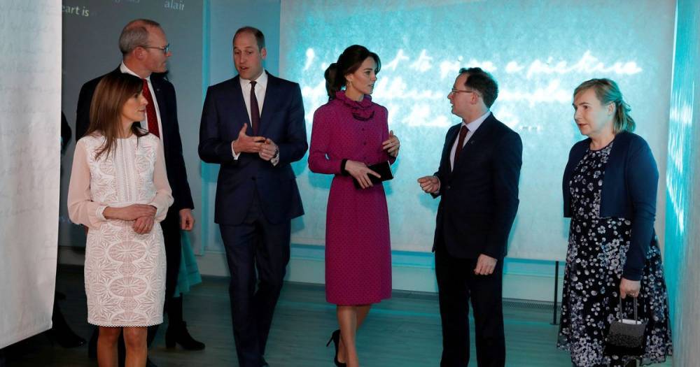 Kate Middleton looks glamorous in bold vintage dress as she joins Prince William for evening reception in Dublin - www.ok.co.uk - Ireland - Dublin