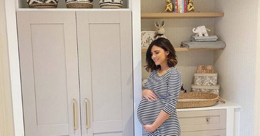 Lucy Mecklenburgh shares close-up of nursery crammed full of baby products and racks of cute outfits - www.ok.co.uk