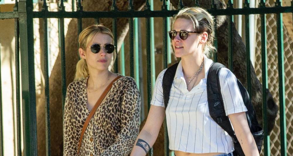 Kristen Stewart Gives Emma Roberts a Tour of Her Friend's New Apartment - www.justjared.com - USA - county Story