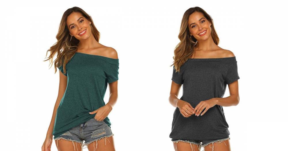 3,300 Reviewers Want This Classy Off-the-Shoulder Tee in Every Color - www.usmagazine.com