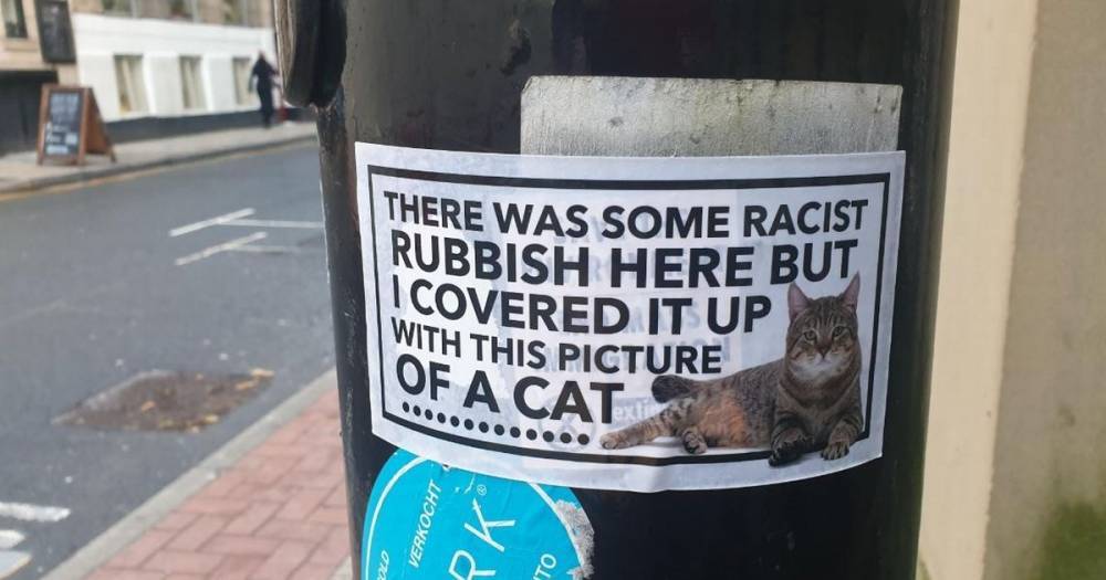 Racist messages in Manchester city centre are being replaced with pictures of cats - www.manchestereveningnews.co.uk - Manchester